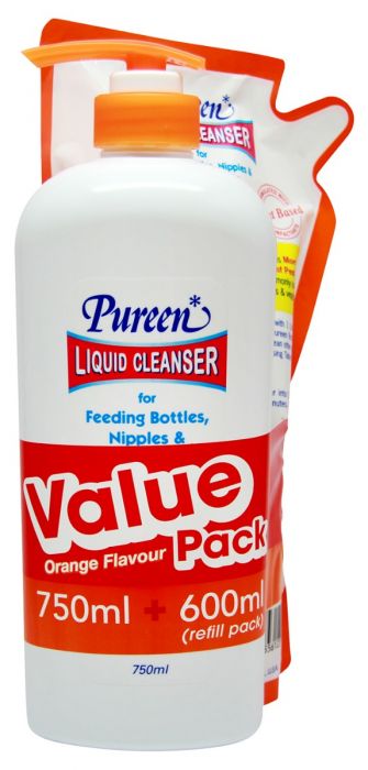 Pureen Liquid Cleanser Value Pack 750ml 600ml Assorted Flavours