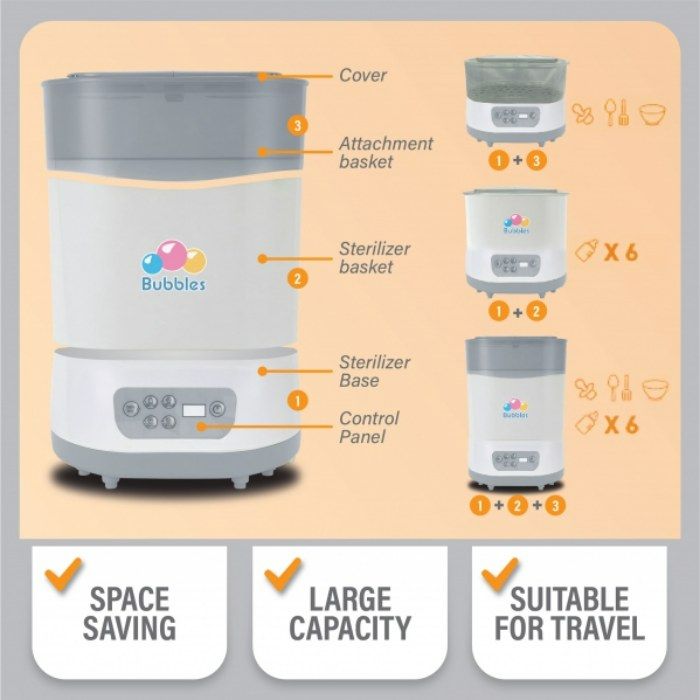 Bubbles store steam sterilizer