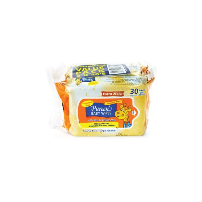 Pureen Baby Wipes Fragrance Free Alcohol Free Paraben Free 2 x 30 s