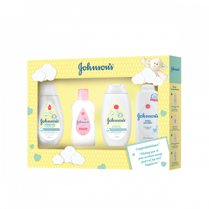 Johnson's Baby Care Collection Baby Gift Set with Organic Cotton Baby  T-Shirt | eBay