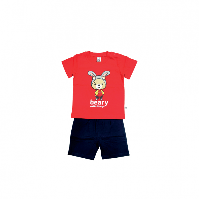 Cuddles Baby Bunny Suit Set (BSW971) - Scarlet