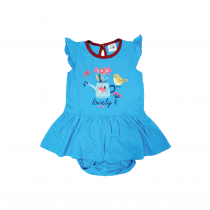 Cuddles Fashion Baby Girl Dress With Panty  (BSW677) - Blue