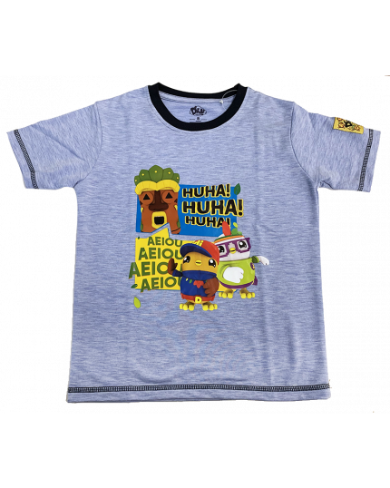 Didi &amp; Friends Kids Unisex Round Neck Short Sleeve T with Front Printed Design T-shirt - Blue 78-1-001-0009-06