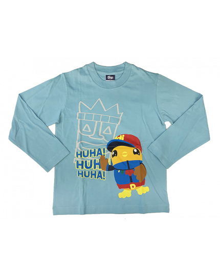Didi &amp; Friends Kids Unisex Round Neck Long Sleeve T with Front Printed Design T-shirt - Blue 78-1-002-0015-49