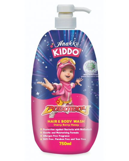 Anakku Kiddo Boboiboy Hair &amp; Body Wash - Starry Berry Honey (750ml)