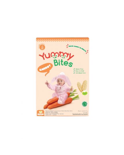 Yummy Bites Baby Rice Crackers - Carrot Flavour (6M+) 25g