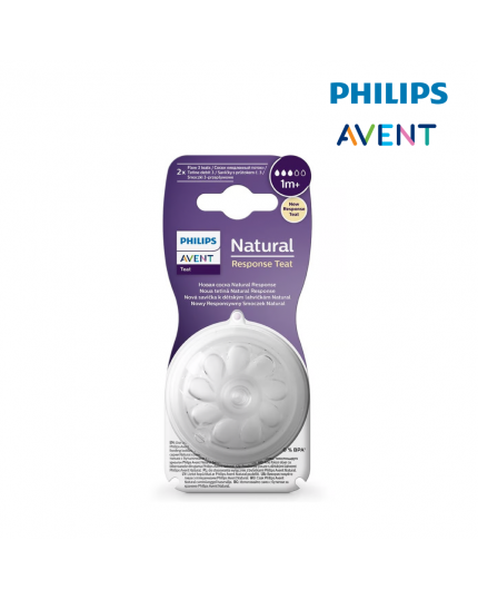 Philips Avent Teat Natural Response 1Month+ (Slow Flow) - 2 Pieces (20596302)