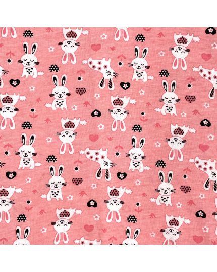 Anakku Girl Raya Collection Jumper - Pink (220313-21) - Rabbit