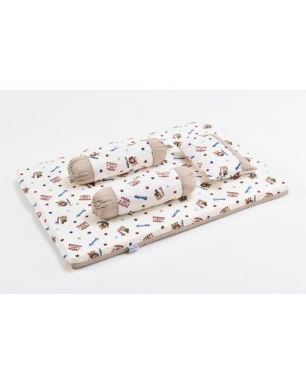 Baby Love 4 in 1 Mattress Set with Pillow &amp; Bolster - Animals Star (Model: 2980)