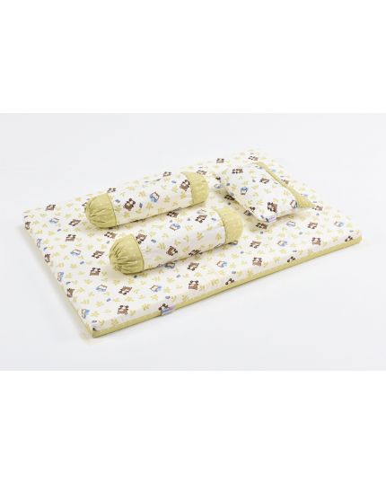 Baby Love 4 in 1 Mattress Set with Pillow &amp; Bolster - Good Night Owl (Model: 2980)