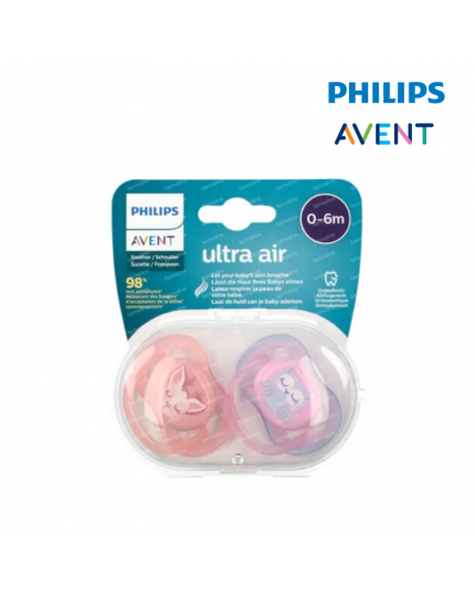 Philips Avent Ultra Air Pacifier 0-6Months (Owl and Deer) - Girl (33308502)