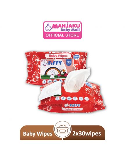 Fiffy Baby Wipes - Red (2 x 30&#039;s) 98-520