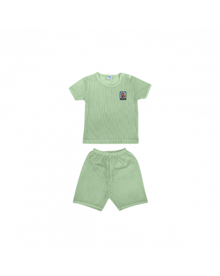 Didi &amp; Friends Unisex Infant Basic Suit Eyelet Suit Set - Green (971-1-069-0556-10)
