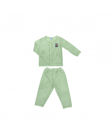 Didi &amp; Friends Unisex Infant Basic Suit Eyelet Suit Set - Green (971-1-069-0558-10)