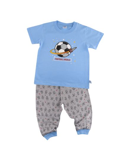 FIFFY Boy Short Sleeve Pyjamas Suit 3423501 - Blue