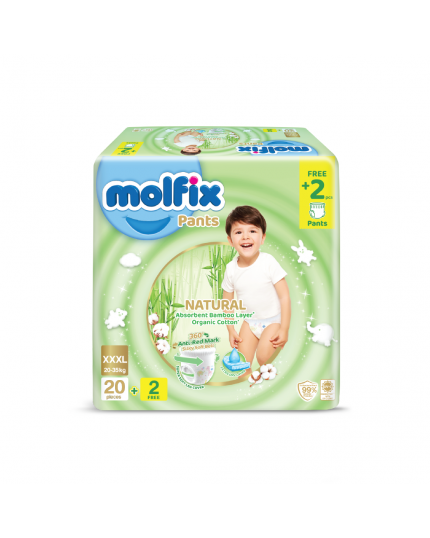 Molfix Natural Pants Diapers - M/L/XL/XXL/XXXL-XXXL