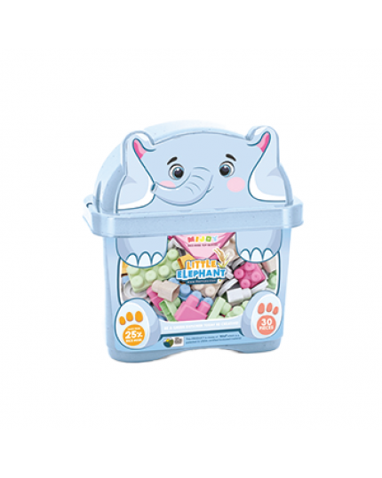 Sunta MIJOY Rice Husk Toy Blocks with Storage Box (Polar Bear/ Pink Hippo/ Tiger/ Elephant)