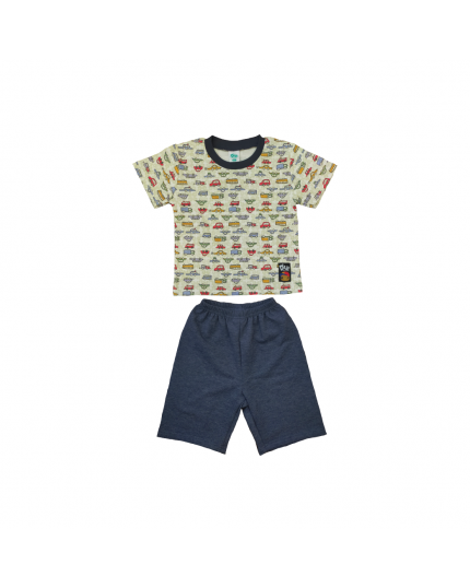Didi&amp;Friends Toddler Round Neck Short Sleeve Tee with Short Pants (971-1-069-0661-45)