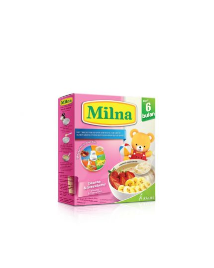 Milna Dry Cereal for Infants (6+) &amp; Young Children (120g) - Banana &amp; Strawberry