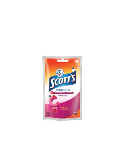 Scotts Vitamin C Pastille with Zipper (30g) - Mixberry