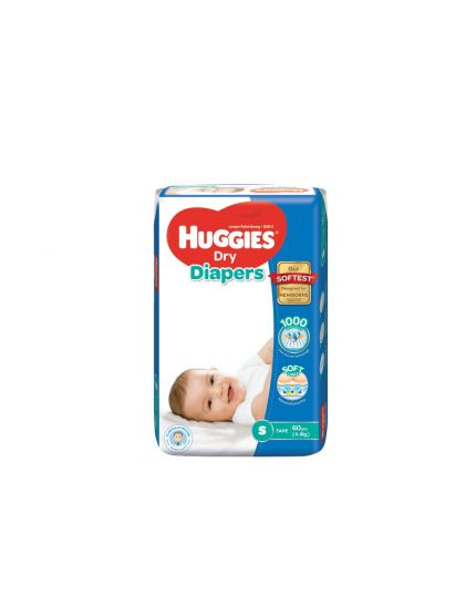 Huggies Dry Diaper Jumbo Pack - S (60 pcs)