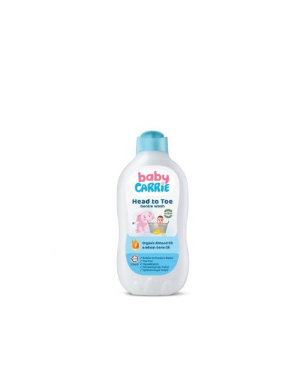 Baby Carrie Head To Toe Gentle Wash (250g) - Organic Almond Oil &amp; Wheat Germ Oil