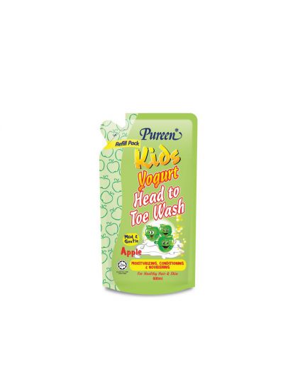 Pureen Kids Yogurt Head To Toe Wash Refill Pack (600ml) - Assorted Flavor