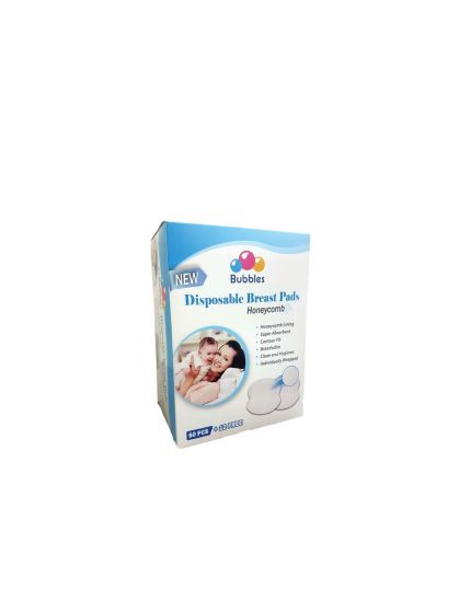 Bubbles Disposable Breastpads - Honeycomb (60 + 12 Pcs)