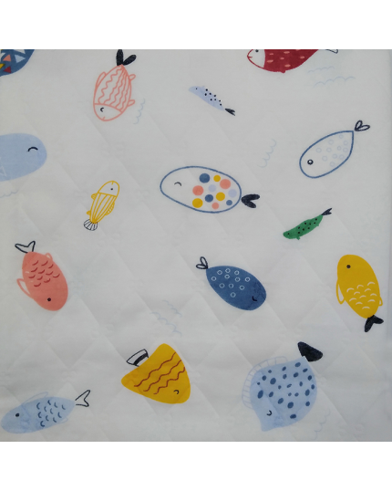 Tenderly 3 Layer Hooded Blanket (92454503953-A-12M) - Fish