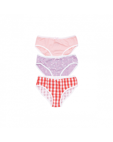 Baby Hippo Girl Basic Collection 3 in 1 Brief - Check (HAB1121-19006)