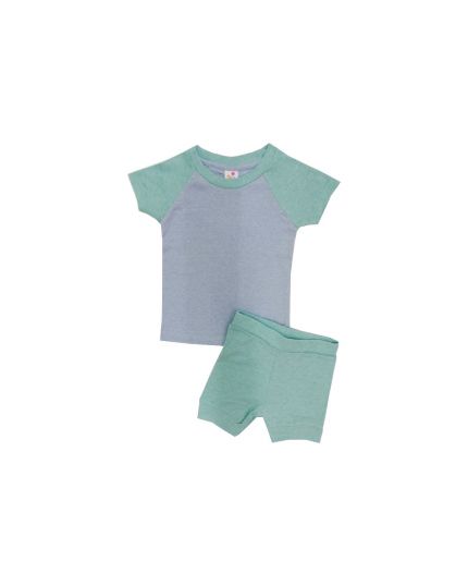 Baby Hippo Unisex Basic Collection Toddler Suit Set - Lt.Blue (HTS1021-19016)