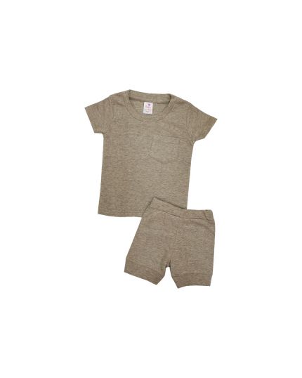 Baby Hippo Unisex Basic Collection Toddler Suit Set - Beige (HTS1021-19017)