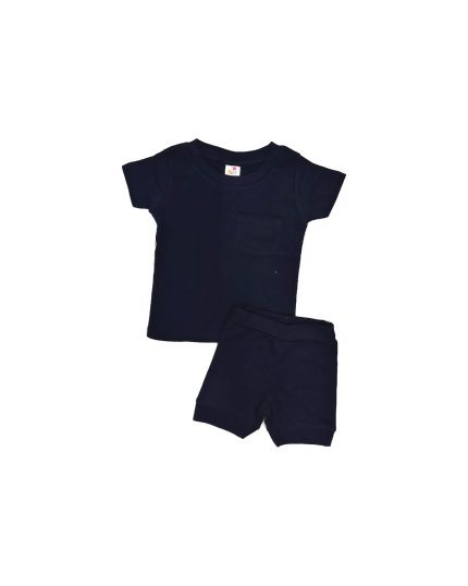 Baby Hippo Unisex Basic Collection Toddler Suit Set - Navy (HTS1021-19017)