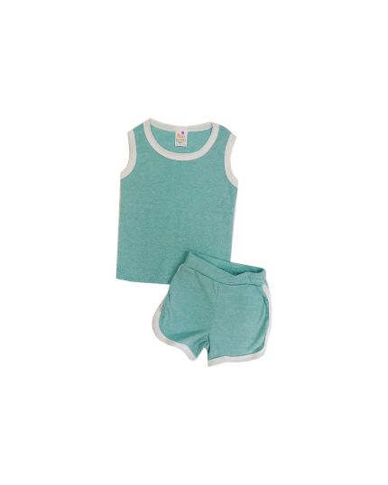 Baby Hippo Unisex Basic Collection Toddler Suit Set - Lt.Blue (HTS1021-19018)