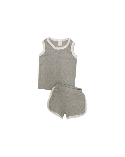 Baby Hippo Unisex Basic Collection Toddler Suit Set - Melange (HTS1021-19018)