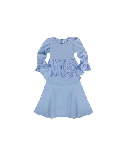 Fiffy Girl Raya Fashion Malay Dress Baju Kurung Peplum (2323046) - Blue