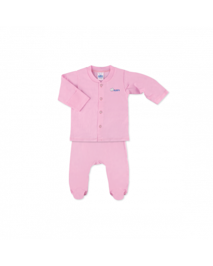 Fiffy Boy Long Sleeve Vest Suit + Leggy (65376-PNK) - Pink