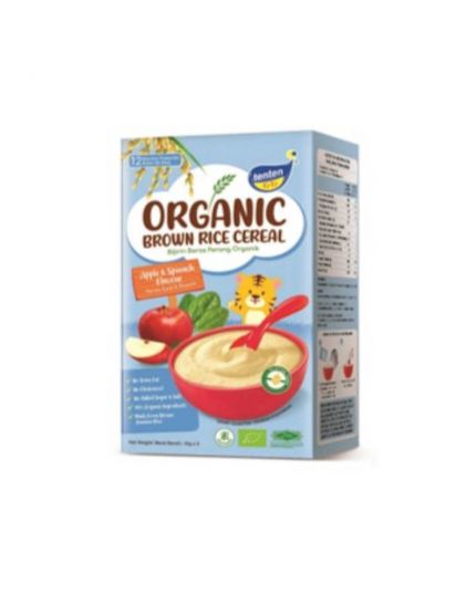 Tenten Organic Brown Rice Cereal - Apple &amp; Spinach 80G