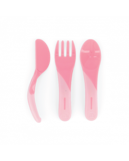 Twistshake Learn Cutlery 6M+ (Pastel Pink/Blue/Grey)