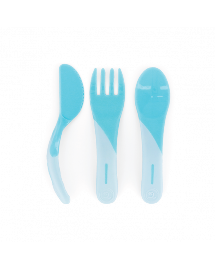 Twistshake Learn Cutlery 6M+ (Pastel Pink/Blue/Grey)