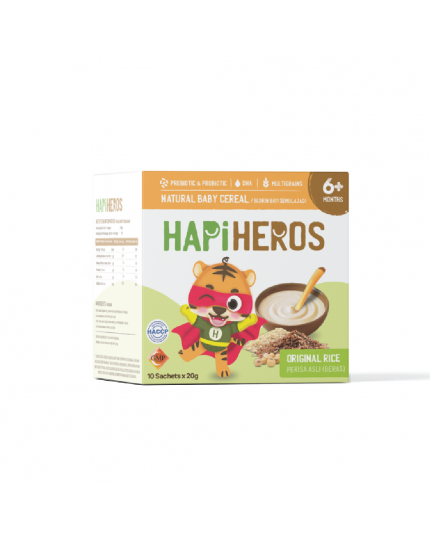 Hapifam Hapi Heros Nat BB Cereal Original (20g x 10) - 200g (For Baby 6-12 Months)