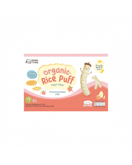 Mama Cooks Organic Rice Puff Peach (6 months &amp; above)