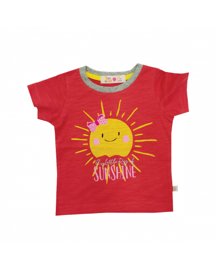 Baby Hippo Basic Collection Short Sleeve Sunshine T-shirt - Peach (HTT-1221-19027)