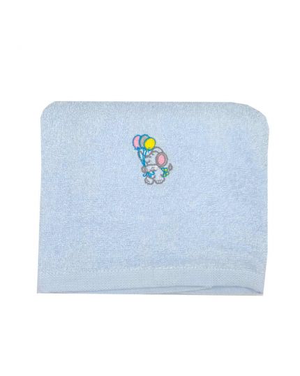 Baby Hippo Unisex Premium Towel (HAL0323-23003) - Blue Elephant  (110cm x 50cm)
