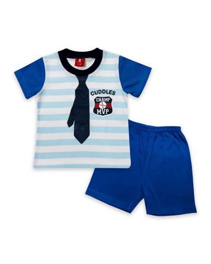 Cuddles Baby Boy Fashion Suit Set  (BSW1005) ??Soft Blue