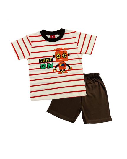 Cuddles Toddler Boy Fashion Suit Set (BSW1006) - Dark Brown