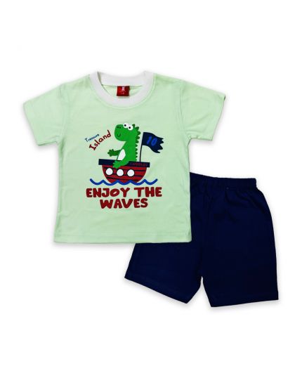 Cuddles Toddler Boy Fashion Suit Set  (BSW1006) ??Light Green