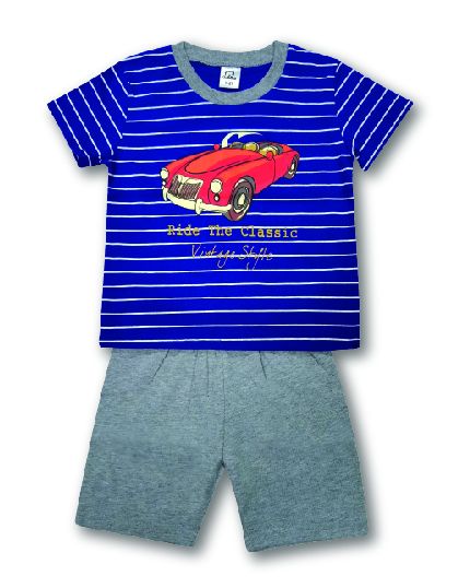Cuddles Toddler Classic Car Print Fashion Suit (BSW944) - Blue