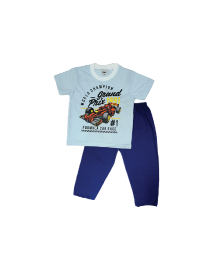 Cuddles Fashion Toddler Boy Pyjamas (BSW679) - Light Blue