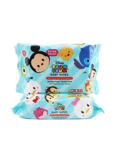 Disney Tsum Tsum OKBB Baby Wipes (2 x 30's) - Assorted Design TSBW60